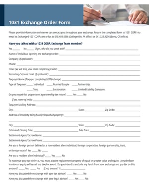 Exchange Order form - 05262022