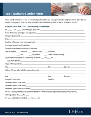 Exchange Order form - 08292025